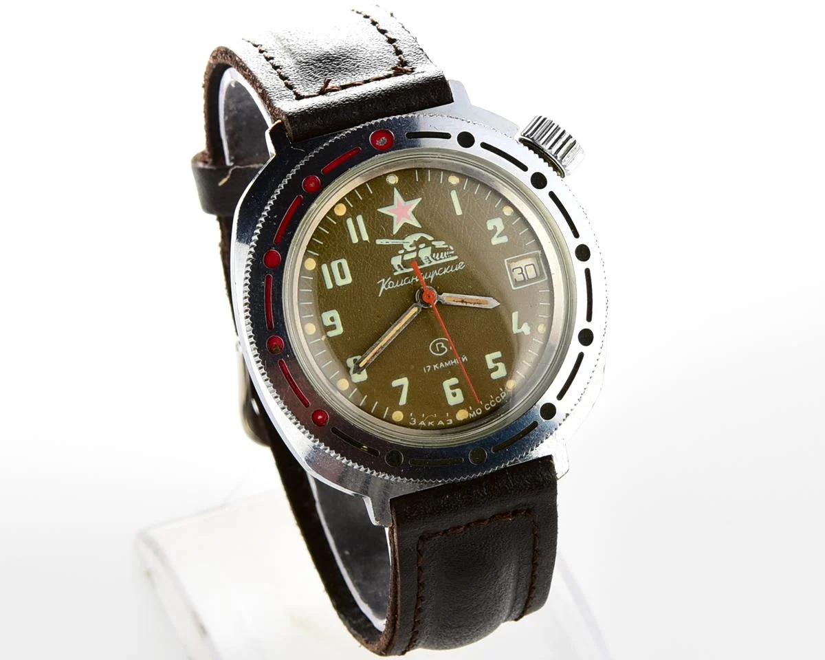Vostok Komandirskie Tank mechanical watch limited series – “Zakaz MO CCCP”