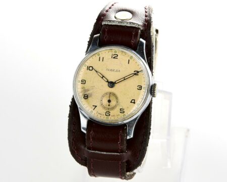 Vintage soviet mechanical POBEDA wrist watch, 2MChZ from 3rd quarter of 1957