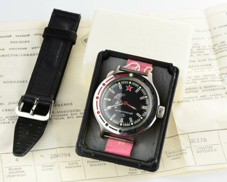 TIME CAPSULE: RARE! Vostok Amphibia watch with automatic self winding movement (1st woman in space) – new old stock(NOS)!