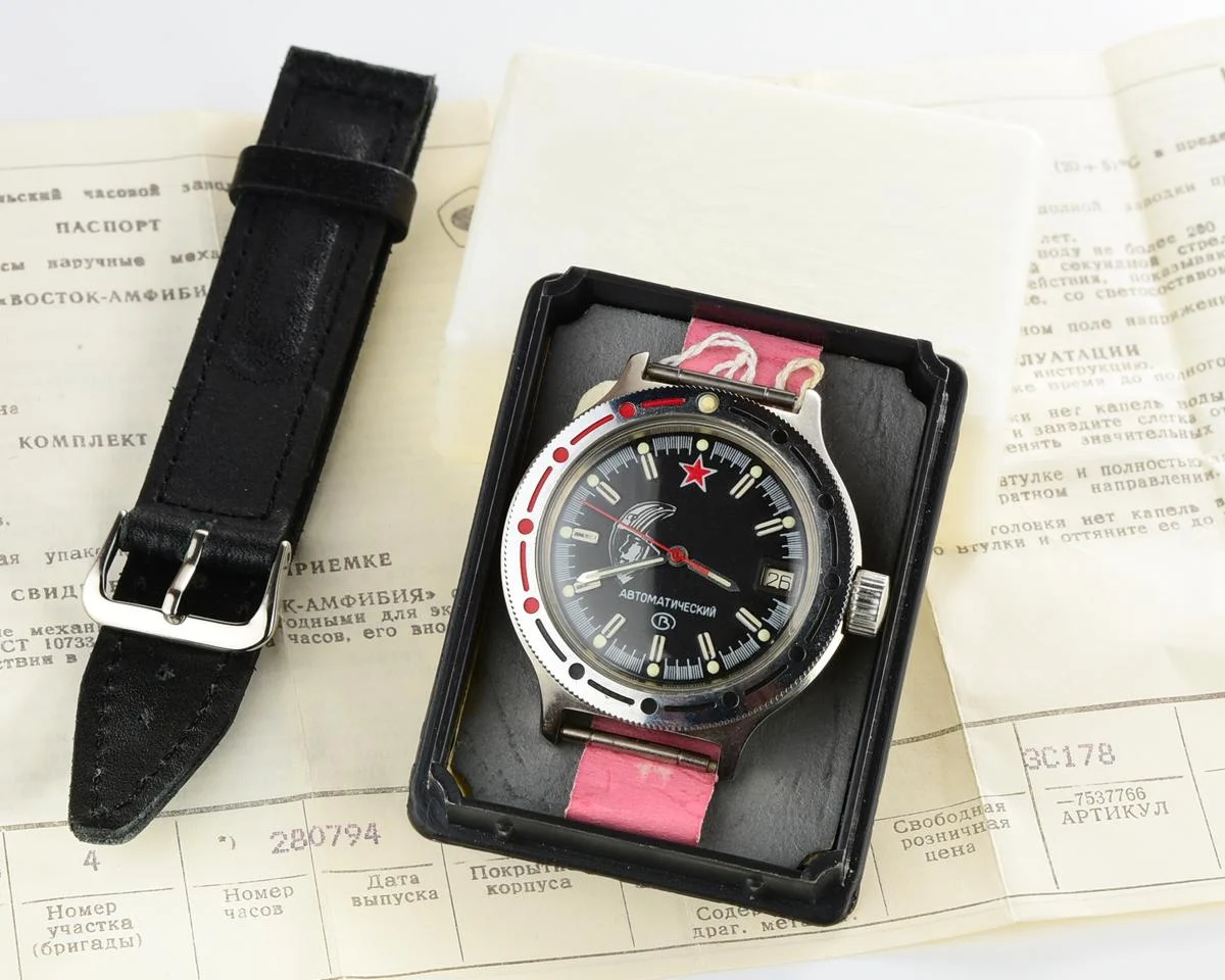 TIME CAPSULE: Rare! Vostok Amphibia watch with automatic self winding movement (1st woman in space) – New Old Stock (NOS)!