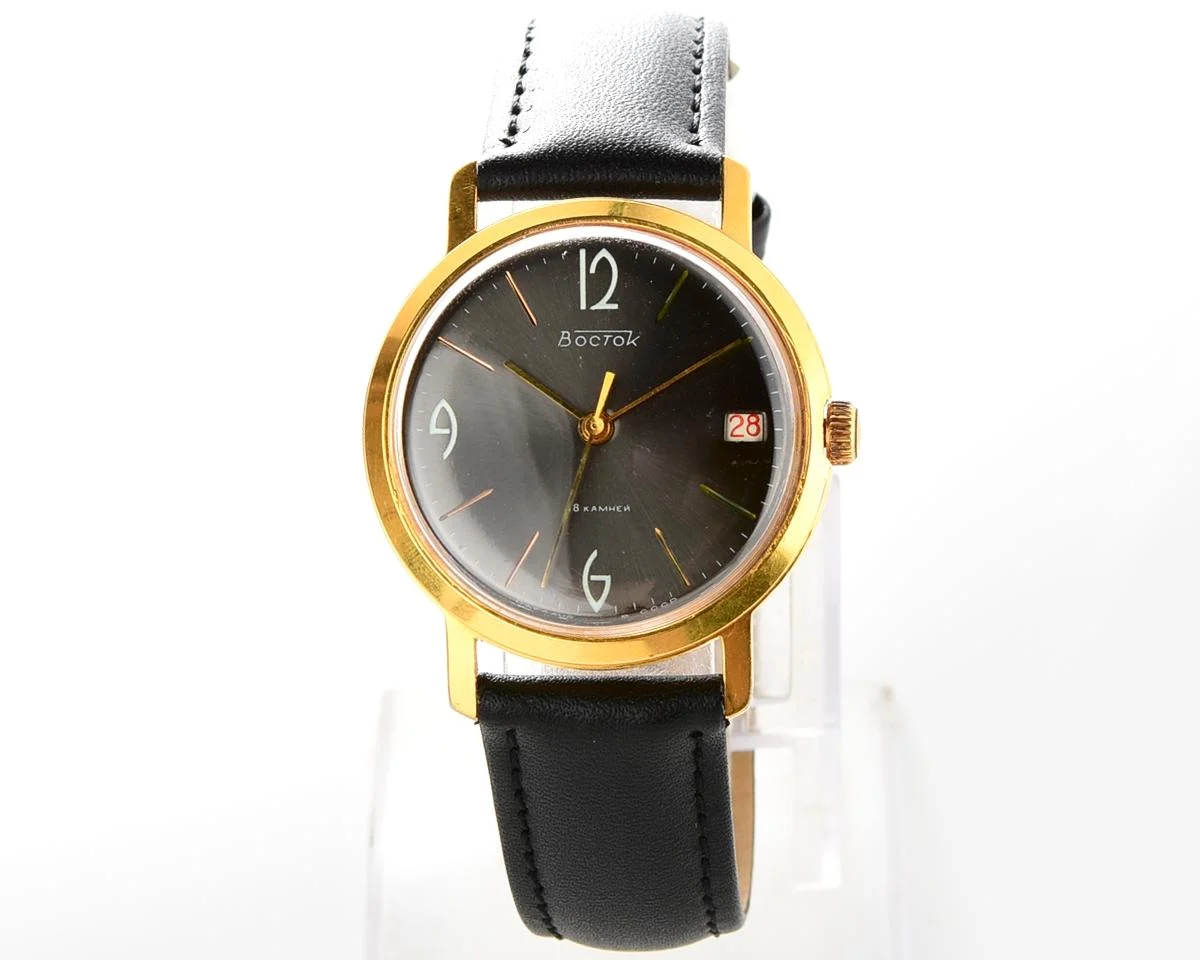 Vintage Soviet gold-plated Vostok mechanical wristwatch