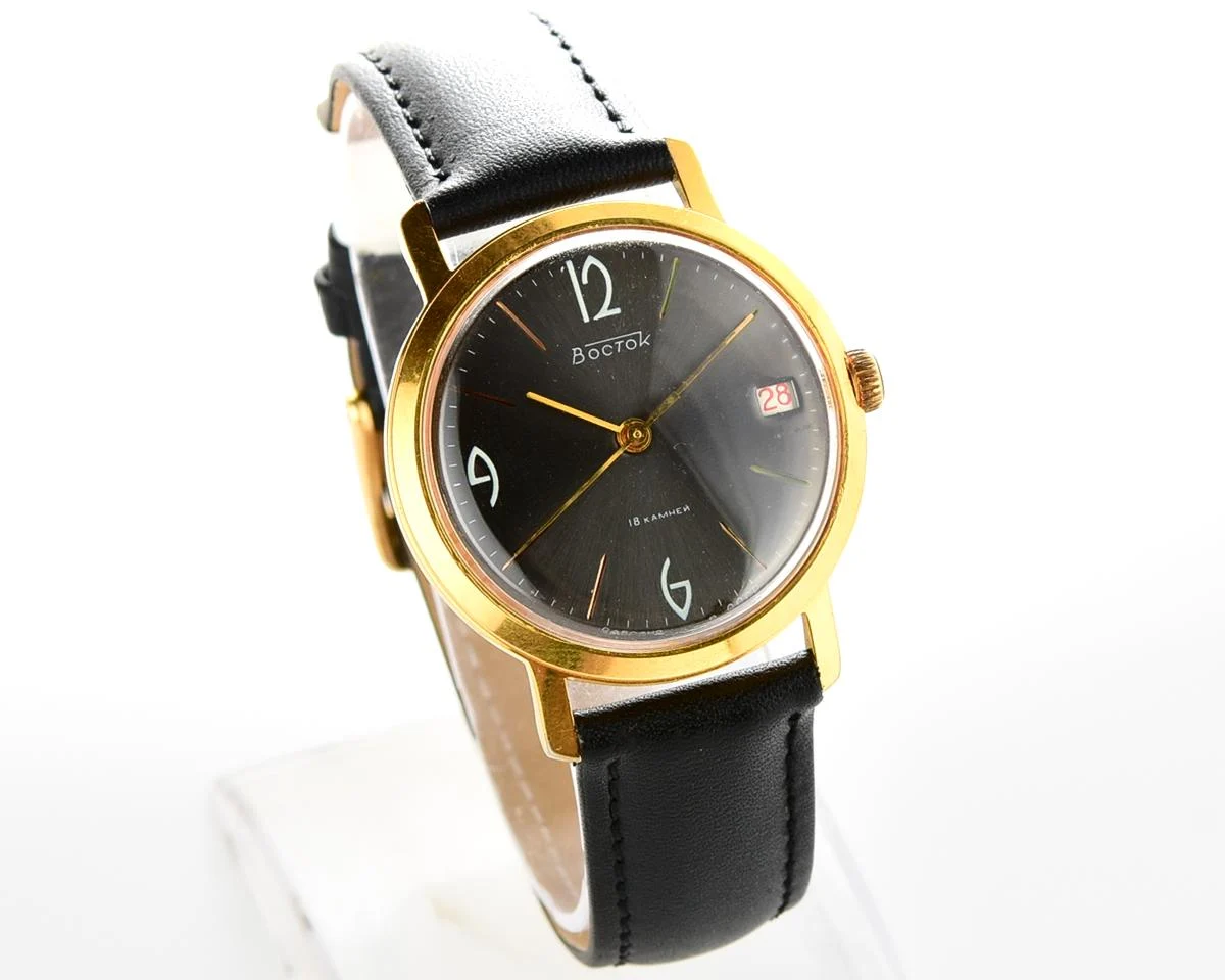 Vintage Soviet gold-plated Vostok mechanical wristwatch