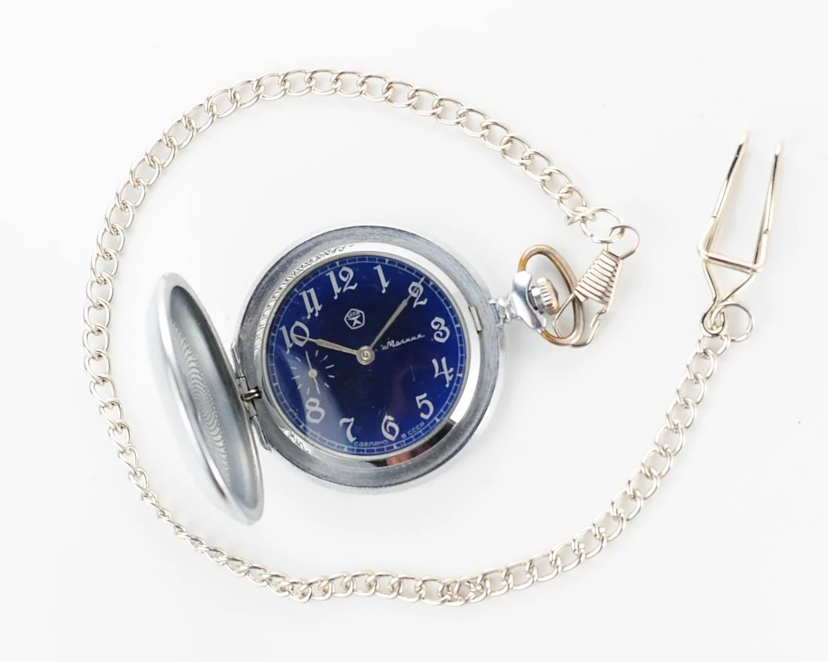 Molnija pocket watch – Victory in Great Patriotic War with spectacular deep blue dial