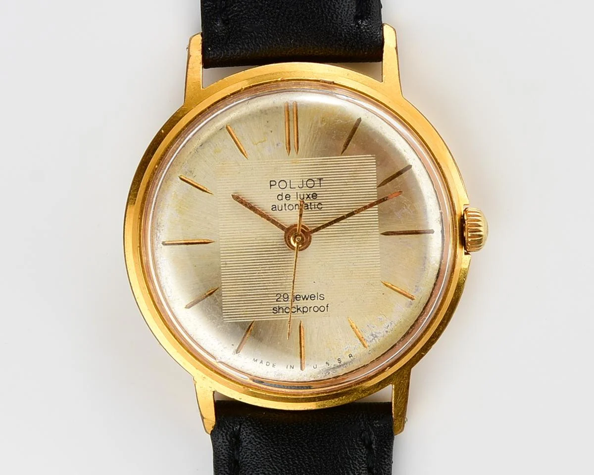 Beautiful automatic vintage gold-plated watch Poljot De Luxe!