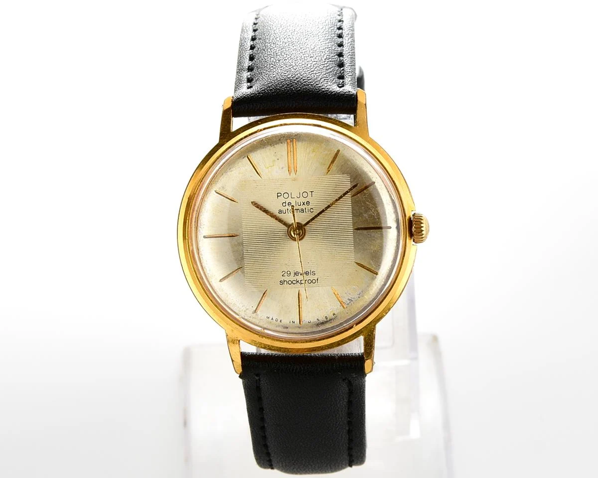 Beautiful automatic vintage gold-plated watch Poljot De Luxe!