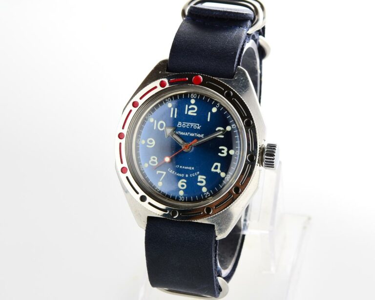 Vostok Amphibia mechanical watch + genuine leather NATO Commander strap!