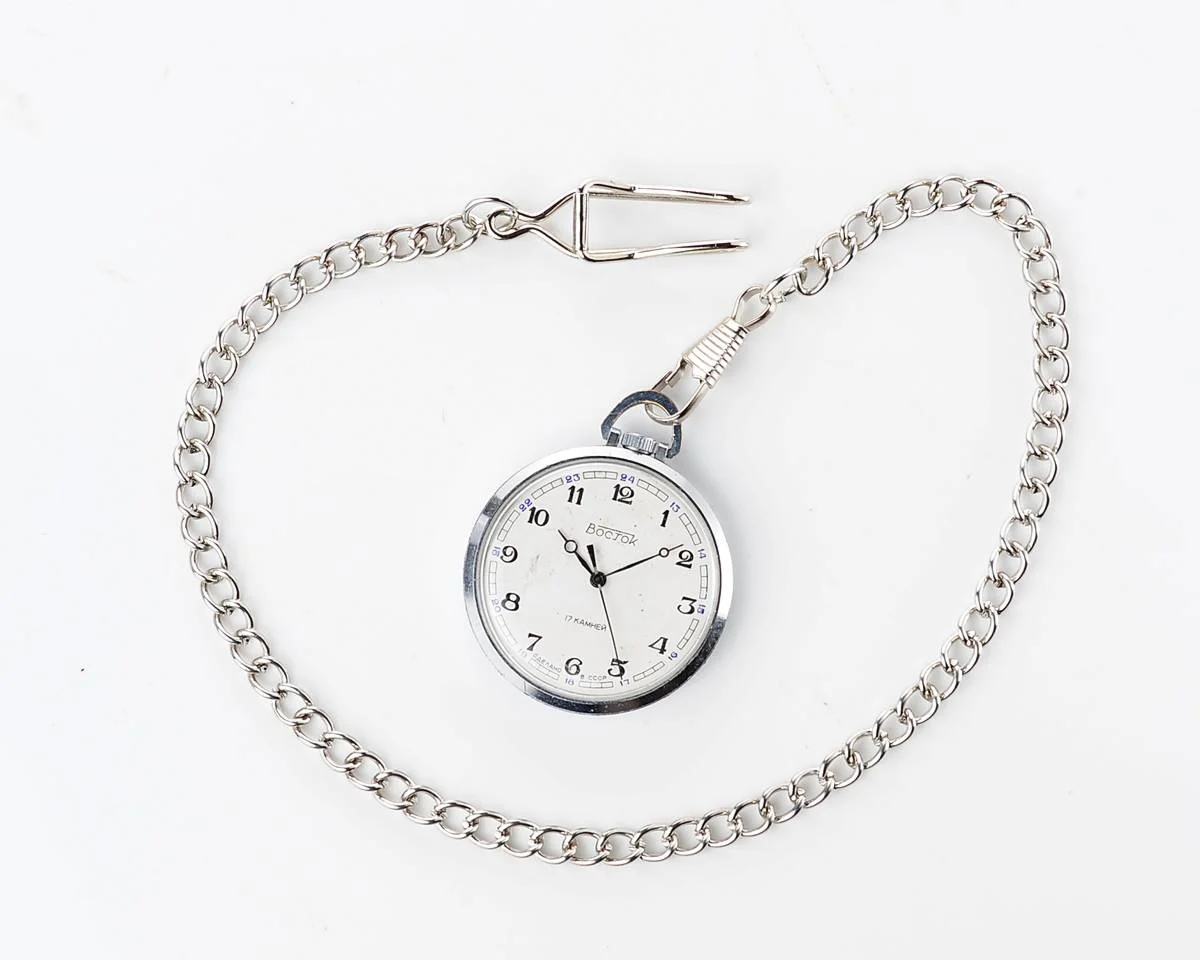 Small Soviet Vostok mechanical pocket watch (can be used as pendant)