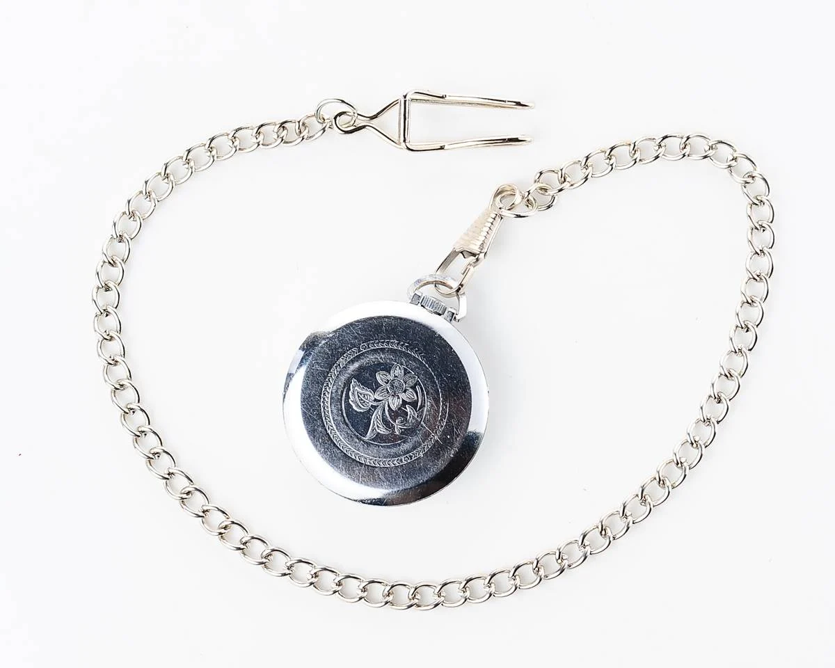 Small Soviet Vostok mechanical pocket watch (can be used as pendant)