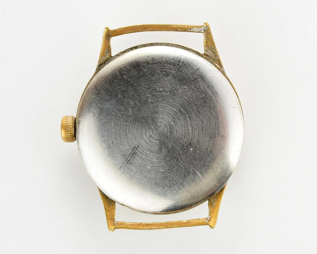 German wrist watch Aeschbach, UROFA 58 Glashütte movement, World War II 1940s