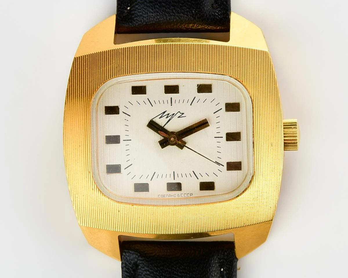 Luch - massive Soviet gold-plated vintage wrist watch
