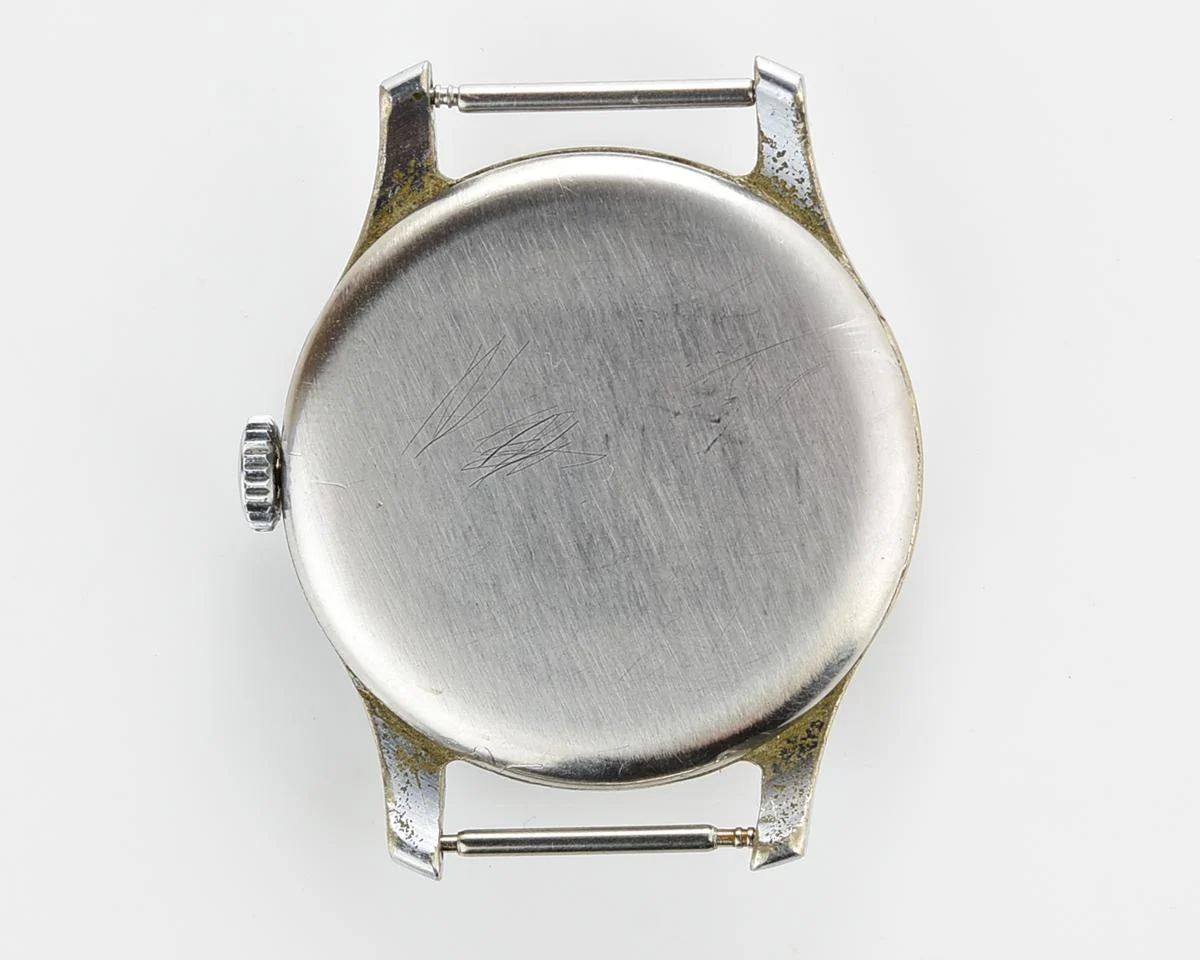 Vintage mechanical Pobeda wrist watch with rubbies on dial