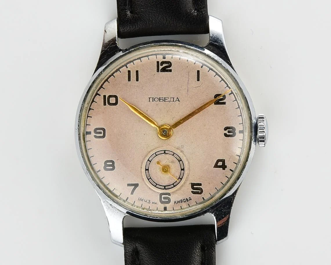 Excellent condition vintage Soviet mechanical Pobeda wrist watch, 1st quarter 1953