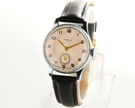 Excellent condition vintage soviet mechanical POBEDA wrist watch, 1st quarter 1953