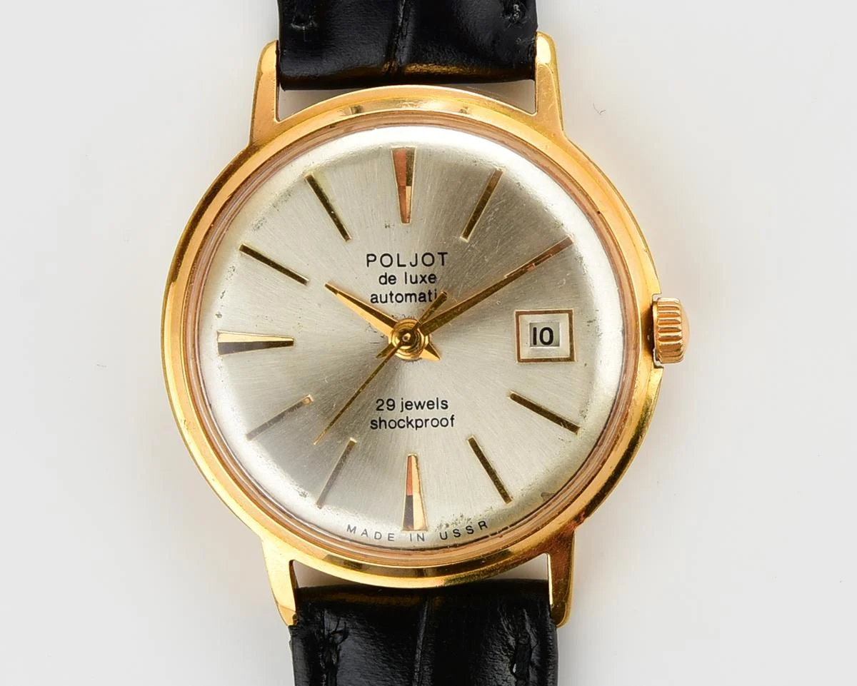 Beautiful automatic vintage gold-plated watch Poljot De Luxe!