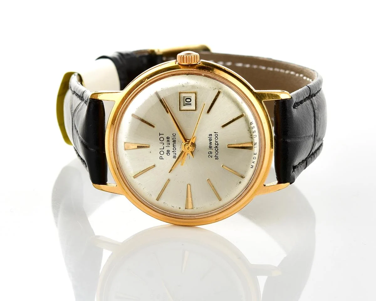 Beautiful automatic vintage gold-plated watch Poljot De Luxe!