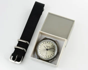 Vintage mechanical Raketa watch with 24 hours dial