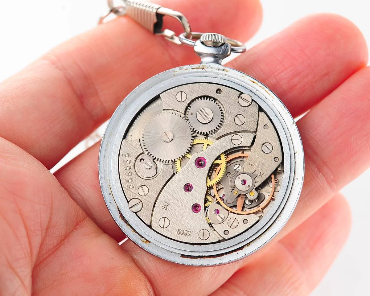 watch Molnija pocket open face biege 7390-0017