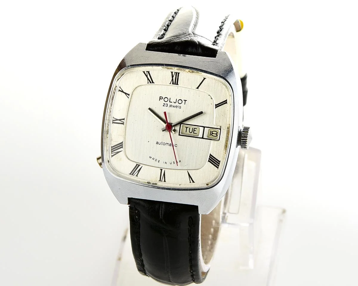 Soviet mechanical Poljot with Automatic self winding movement (export version)