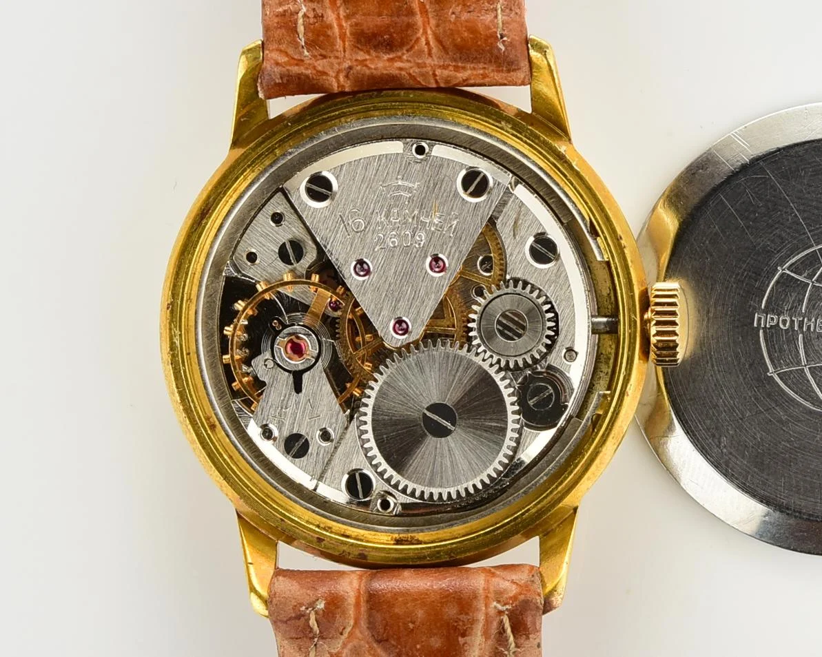 Vintage Soviet gold-plated Raketa mechanical watch