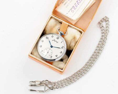 TIME CAPSULE: Vintage Molnija open face soviet pocket watch, NEW old stock!