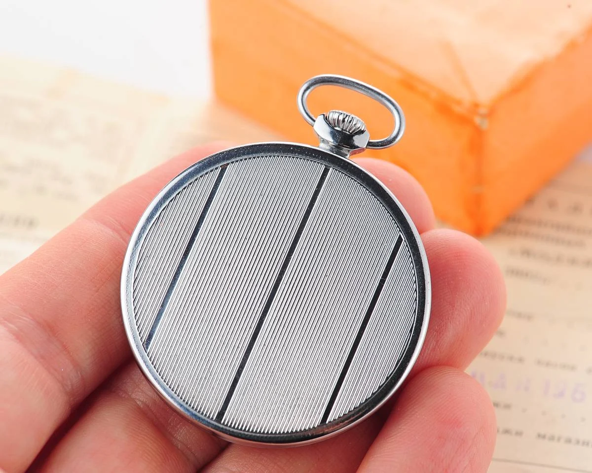 TIME CAPSULE: Vintage Molnija open face Soviet pocket watch, New Old Stock!