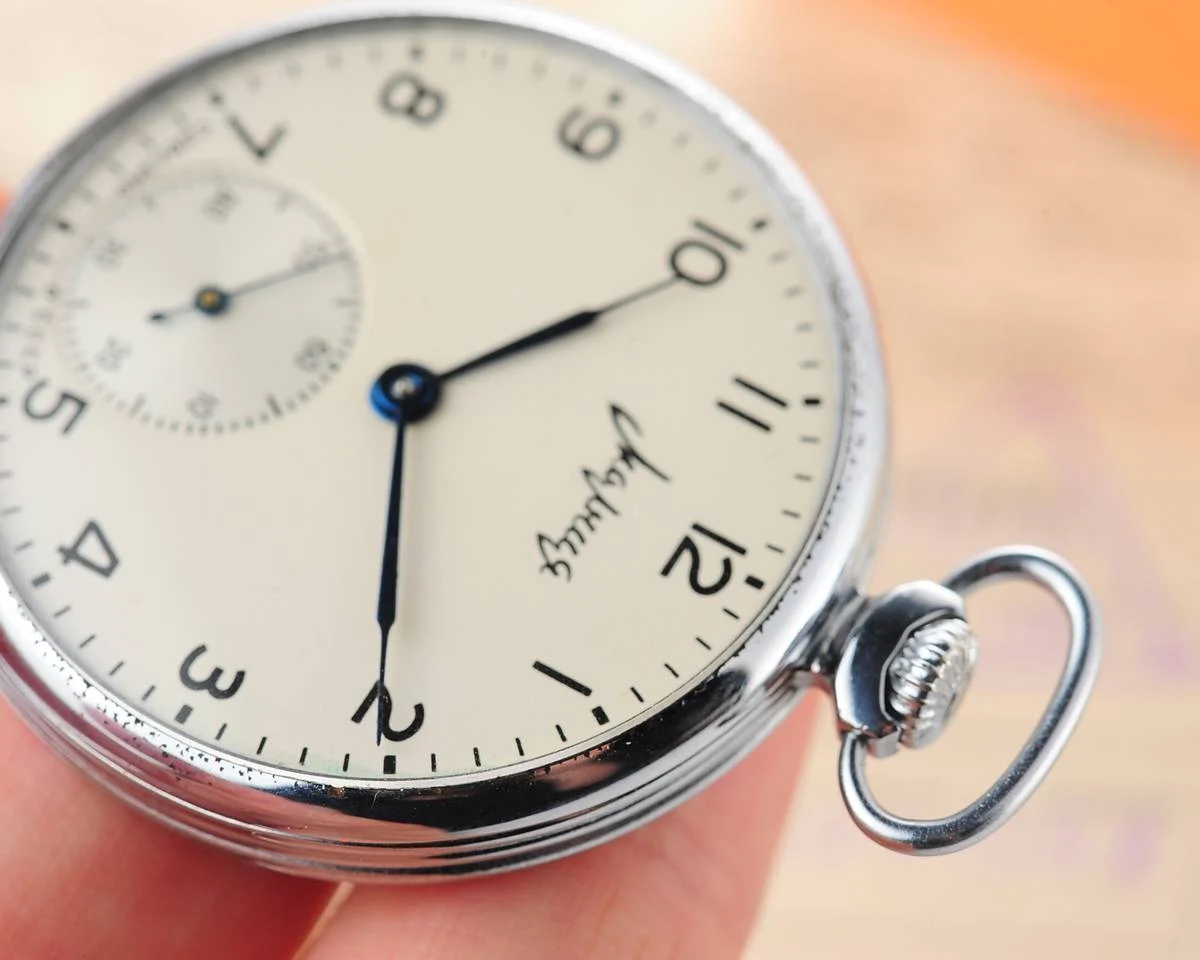 watch Molnija 4-66 pocket open face with box&paper EXC 9611-0126