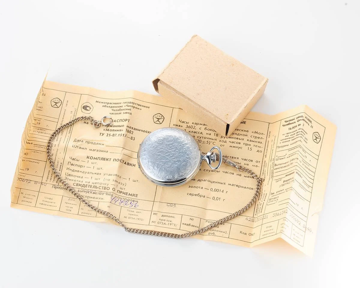 TIME CAPSULE: Soviet Molnija mechanical pocket watch, New Old Stock (NOS)!
