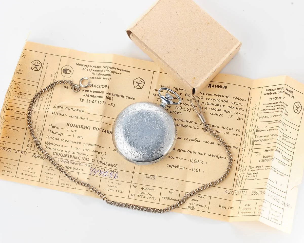 TIME CAPSULE: Soviet Molnija mechanical pocket watch, New Old Stock (NOS)!