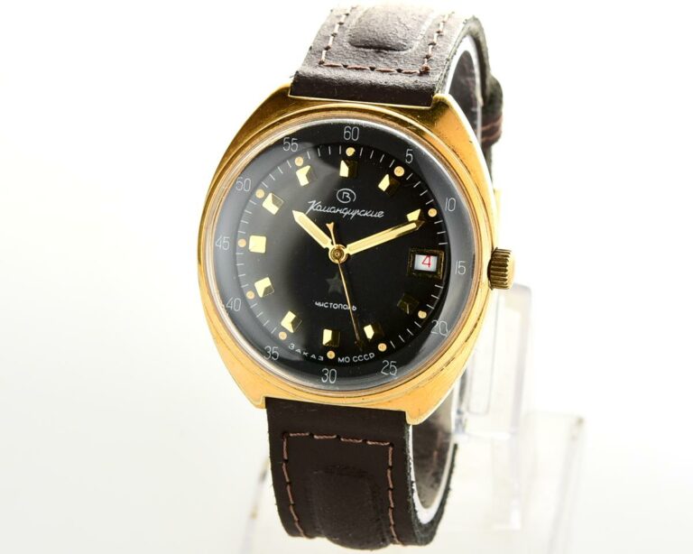 Soviet gold-plated Vostok Komandirskie mechanical watch - Zakaz MO CCCP!