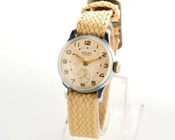 Vintage Soviet Mayak mechanical watch from 1950s - in hermetic case with perlon strap