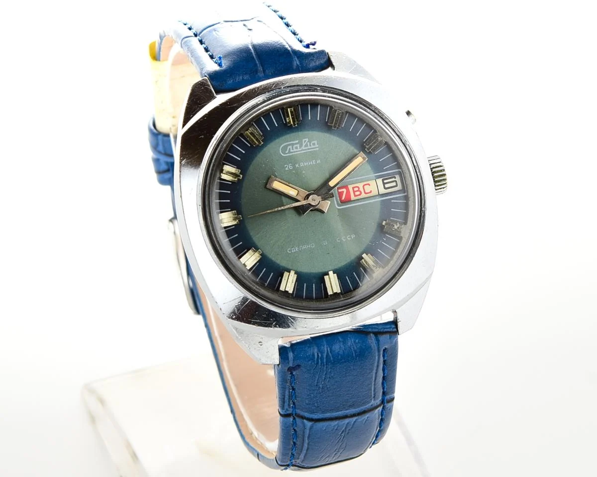 Slava Soviet mechanical vintage watch