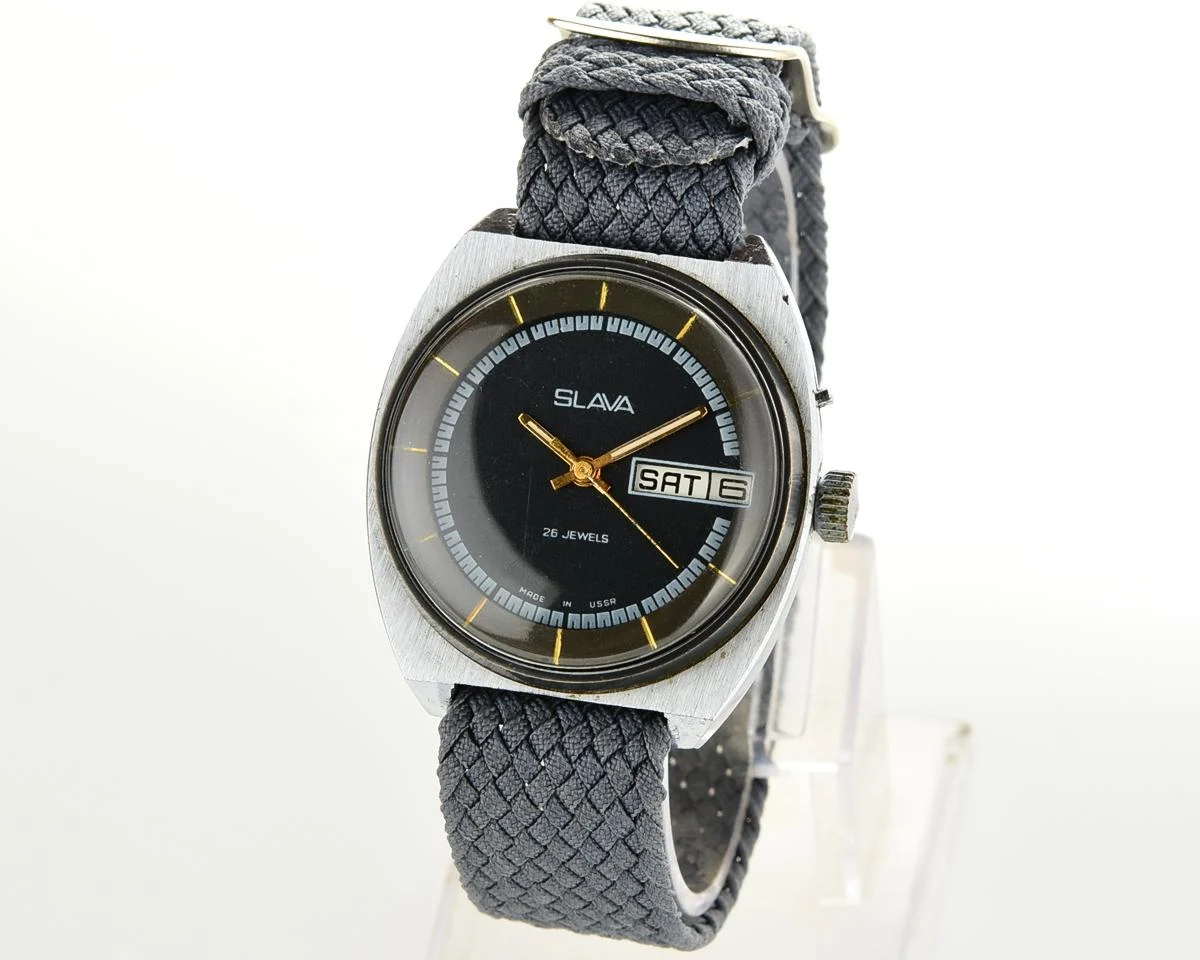 Slava Soviet mechanical vintage watch