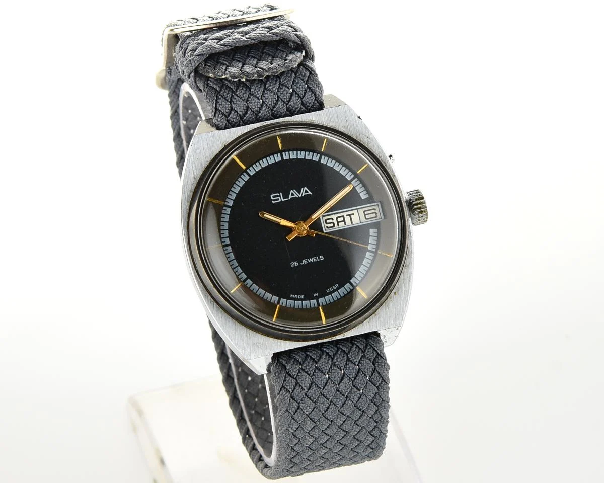 Slava Soviet mechanical vintage watch