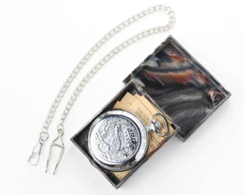 TIME CAPSULE: Molnija pocket watch with grouse bird - with engravings, New Old Stock!