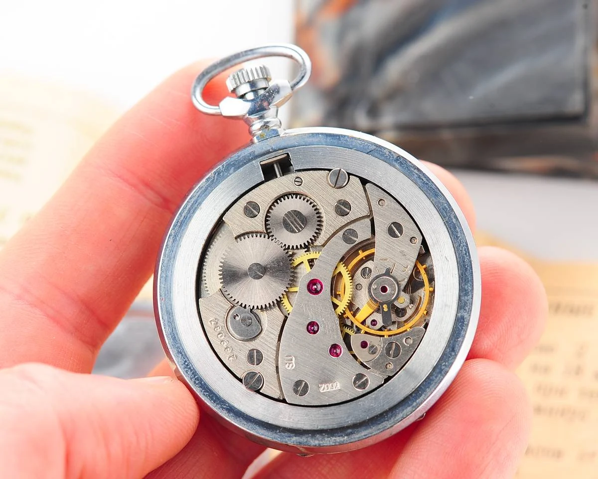 TIME CAPSULE: Molnija pocket watch with grouse bird - with engravings, New Old Stock!