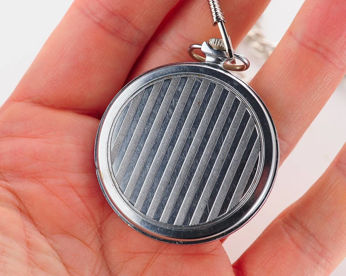 Molnija open face vintage Soviet pocket watch