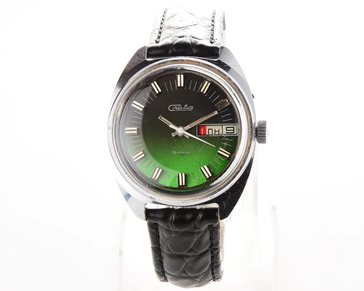 Slava Soviet mechanical vintage watch