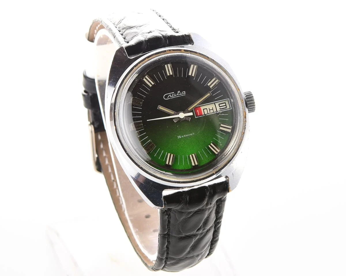 Slava Soviet mechanical vintage watch