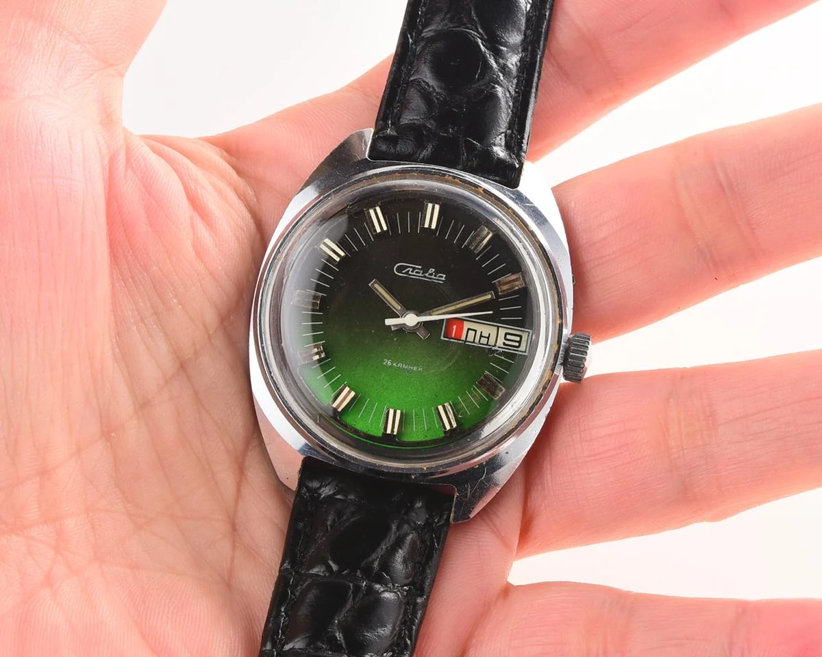 Slava Soviet mechanical vintage watch