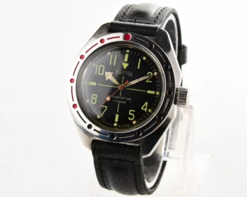 Black Vostok Amphibia mechanical watch