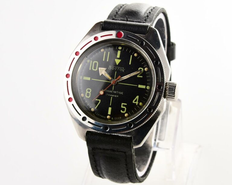 Black Vostok Amphibia mechanical watch