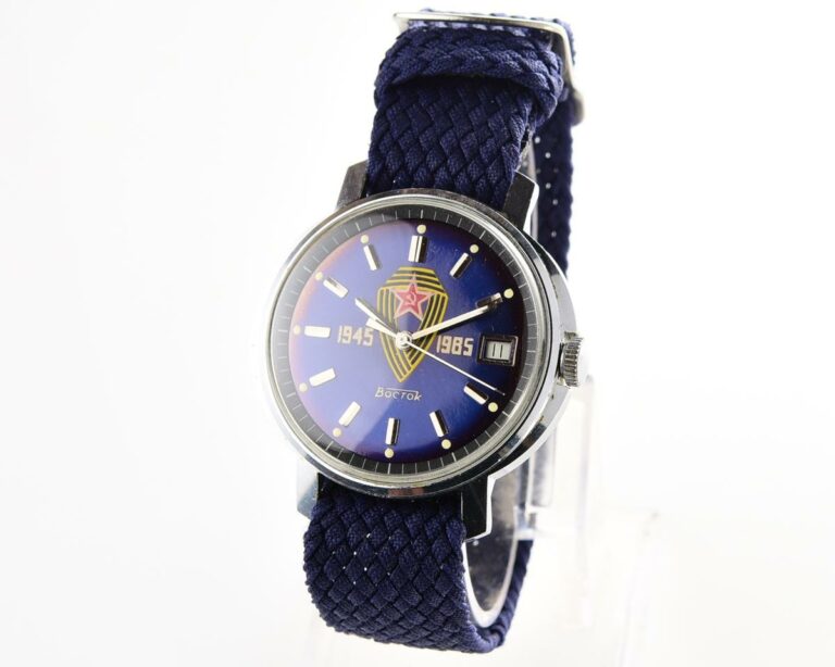 Soviet Wostok (Vostok) mechanical wrist watch – commemorating World War II!