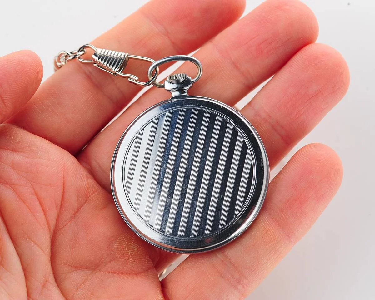 Molnija open face vintage Soviet pocket watch