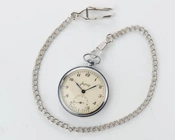 Molnija open face vintage Soviet pocket watch