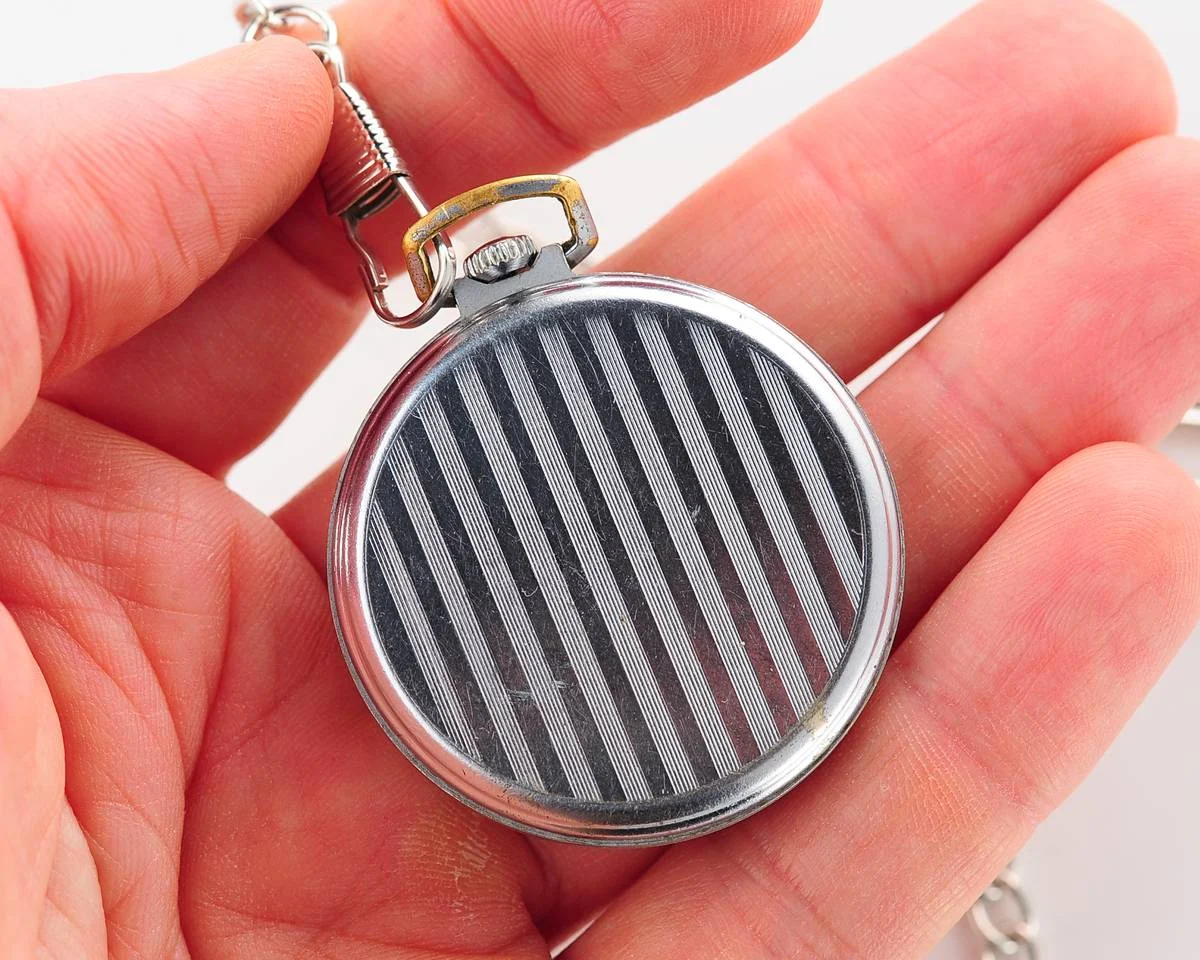 Molnija open face vintage Soviet pocket watch with precision balance!