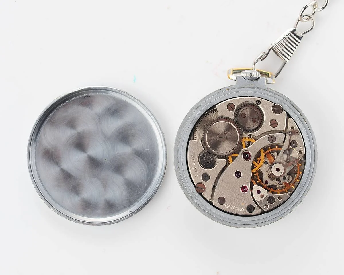 Molnija open face vintage Soviet pocket watch with precision balance!