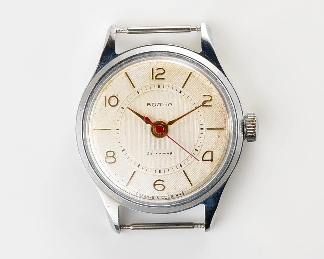 Soviet Volna 22 jewels vintage mechanical watch with NATO handmade genuine leather strap
