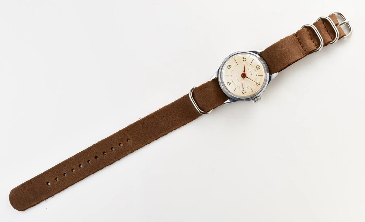 Soviet Volna 22 jewels vintage mechanical watch with NATO handmade genuine leather strap