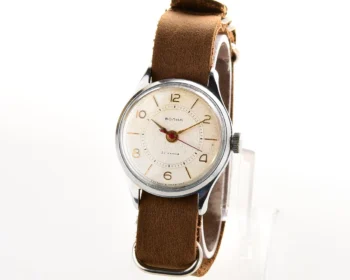 Soviet Volna 22 jewels vintage mechanical watch with NATO handmade genuine leather strap