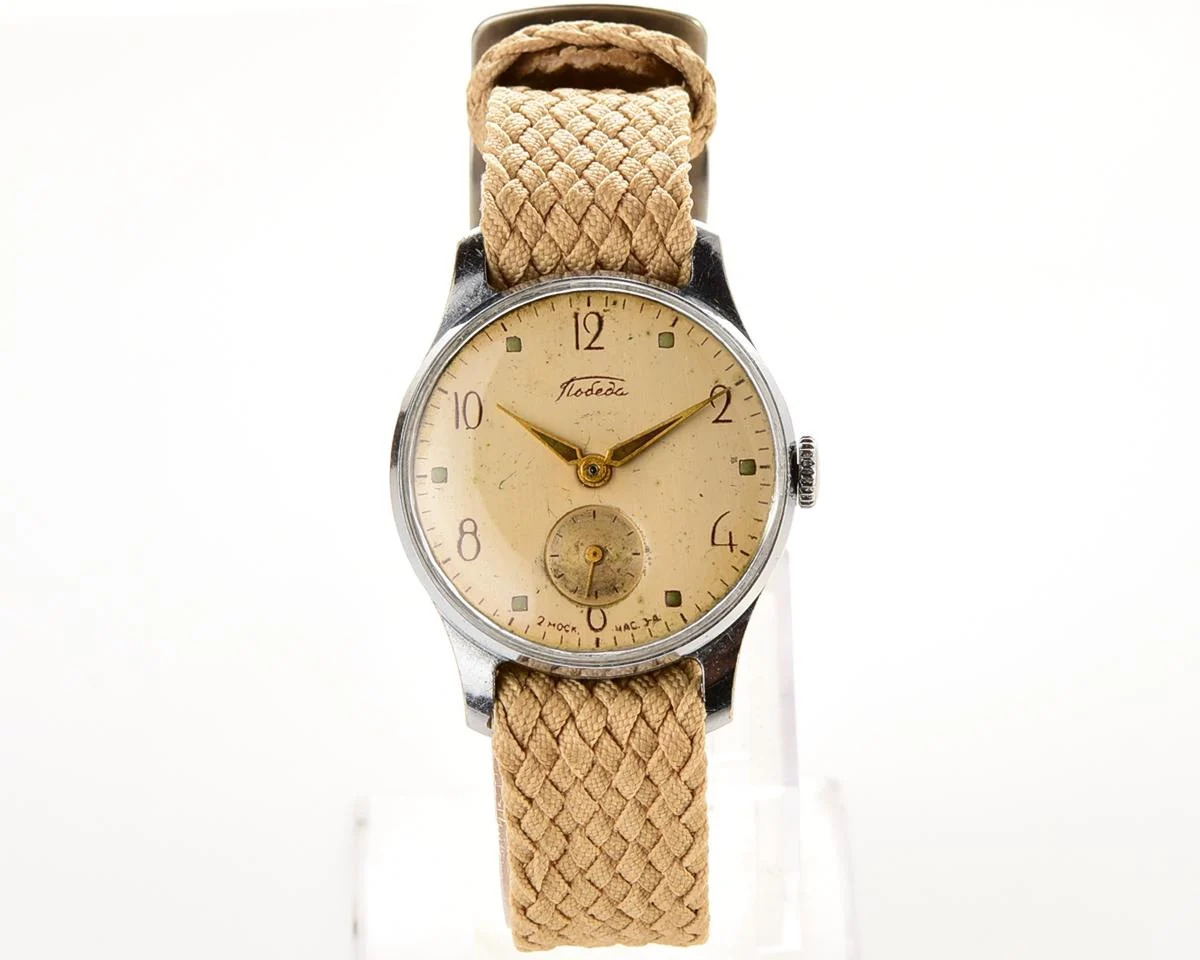 Vintage Soviet mechanical Pobeda wrist watch